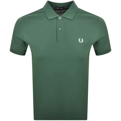 Fred Perry Plain Polo T Shirt Sport Green