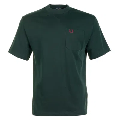 Fred Perry Pocket Detail Pique T Shirt Grassroots In Green
