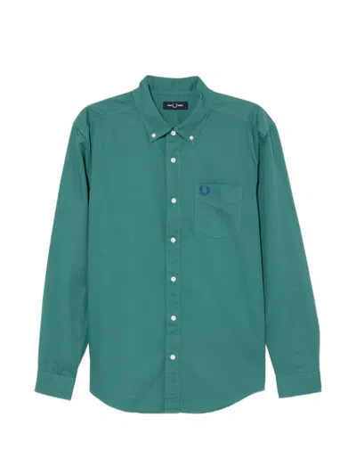 Fred Perry Pocket Shirt In Green