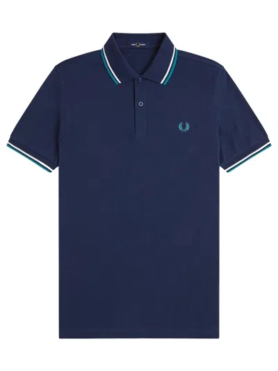 Fred Perry Classic Logo Polo Shirt For Men In Blue