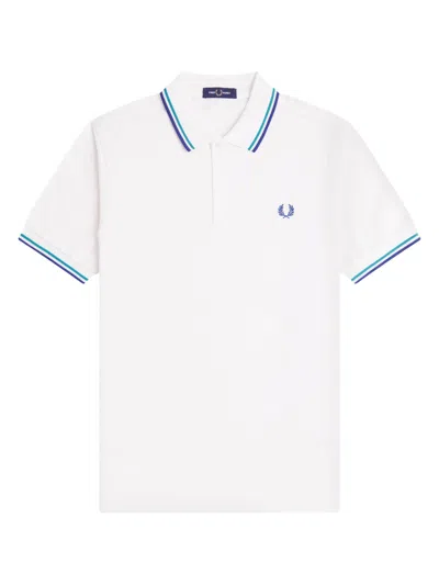 Fred Perry Logo-embroidered Polo Shirt In White