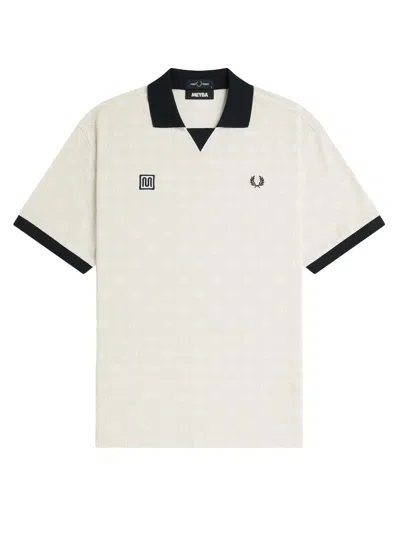 Fred Perry Contrast Collar Short Sleeve Casual Top In Multi