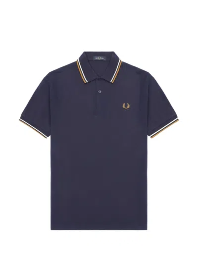 Fred Perry Polo Cotton Shirt In Blue