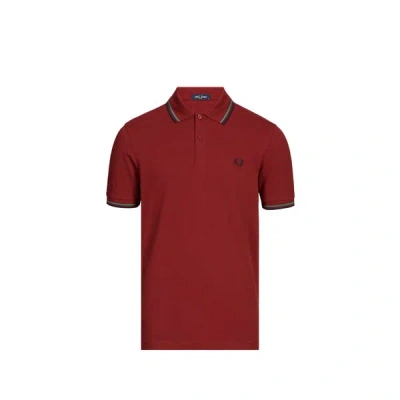 Fred Perry Polo En Coton Piqué In Red