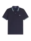 Fred Perry Reissues Original Twin Tipped Polo Navy Ice Ice In Blue