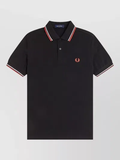 Fred Perry Polo Shirt Contrast Tipping Short Sleeves
