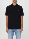Fred Perry Logo-embroidered Cotton Polo Shirt In Schwarz 2