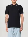 Fred Perry Twin Tipped Polo T Shirt Green In Black