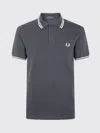 Fred Perry Logo-detail Polo Shirt In Gray
