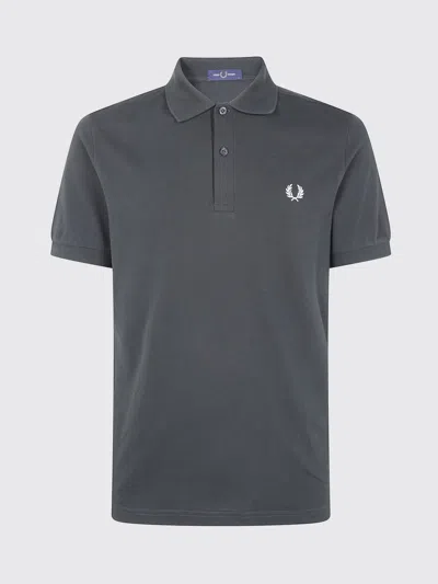 Fred Perry Polo Shirt  Men Color Blue In Gray