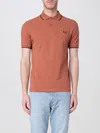 Fred Perry Twin Tipped Polo Shirt In Orange
