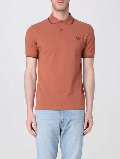 Fred Perry Twin Tipped Polo Shirt In Orange