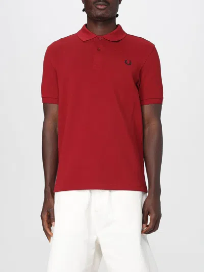 FRED PERRY POLO SHIRT FRED PERRY MEN COLOR BURGUNDY,G64309050