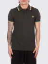 Fred Perry Polo Shirt  Men Color Forest Green In Brown