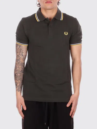 Fred Perry Polo Shirt  Men Color Forest Green In Brown