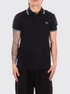 Fred Perry Polo Shirt  Men Color Navy In Blue