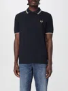 Fred Perry Polo Shirt  Men Color Ocean In Black