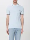 Fred Perry The Twin Tipped Polo Shirt In Hellblau