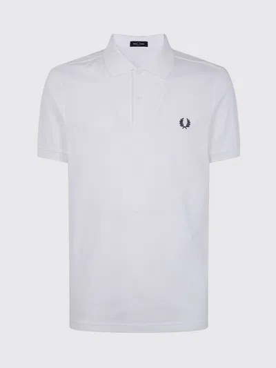 Fred Perry Laurel Wreath-embroidered Polo Shirt In White