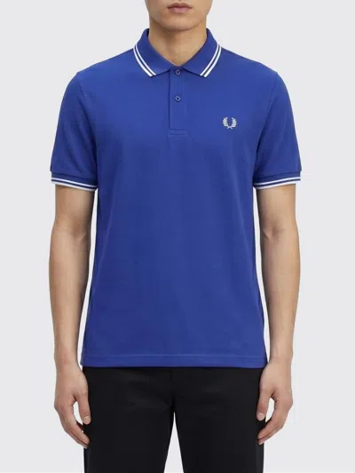 Fred Perry Cotton Polo Shirt With Logo In Gray