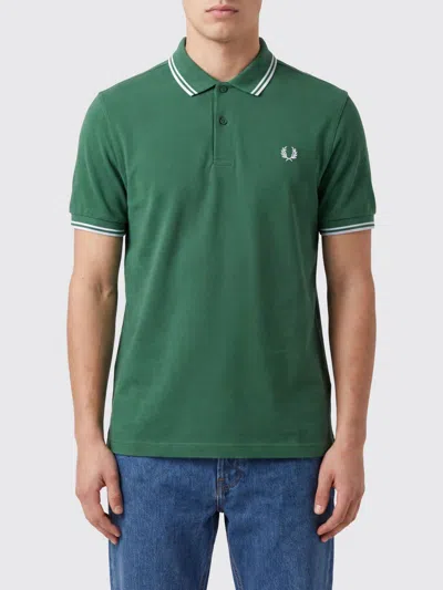 Fred Perry Polo Shirt Men Color Grass Green