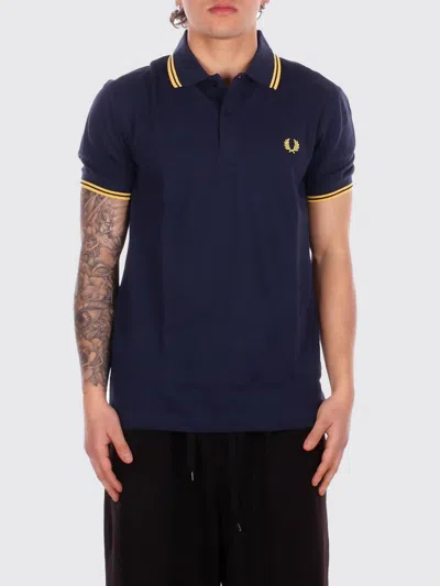 Fred Perry Polo Shirt Men  In Blue