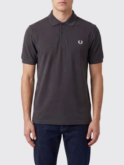 Fred Perry Polo Shirt Men Color Graphite In Gray