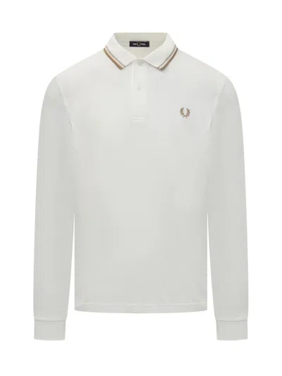 Fred Perry Polo Shirt In Snowh/oat/wstone