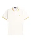 Fred Perry Twin Tipped Slim Fit Polo In White