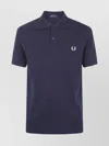 Fred Perry Polo Shirt With Short Sleeves And Collar In Blue