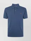 Fred Perry Polo Shirt With Short Sleeves And Collar In Blue