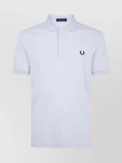Fred Perry Polo Shirt With Short Sleeves And Collar In Blue