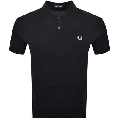 Fred Perry Plain Polo Shirt In Navy