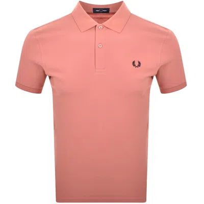 Fred Perry Polo T Shirt Pink