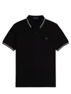 Fred Perry Logo-embroidered Polo Shirt In Black
