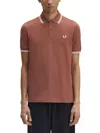 Fred Perry Burberry Check Trim Sweater In Orange