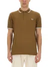 Fred Perry Polo With Logo In Beige