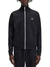 Fred Perry Contrast Tape Track Jacket In Black