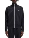 Fred Perry Contrast Tape Track Jacket In Black