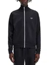 Fred Perry Contrast Tape Track Jacket In Black