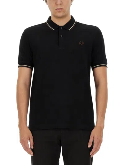 Fred Perry Polo With Logo In Black