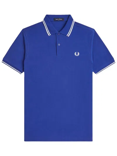 Fred Perry Polo With Logo In Blue