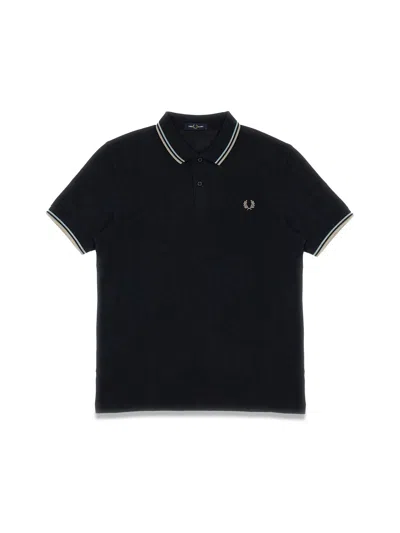 Fred Perry Polo With Logo In Blue