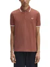 Fred Perry Burberry Check Trim Sweater In Brown