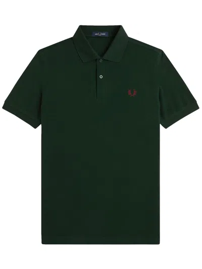 Fred Perry Polo With Logo In Green