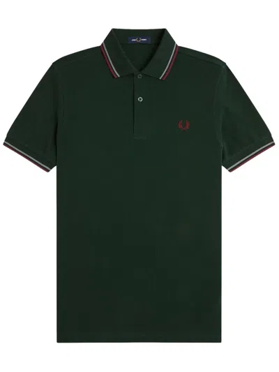 Fred Perry Polo With Logo In Green
