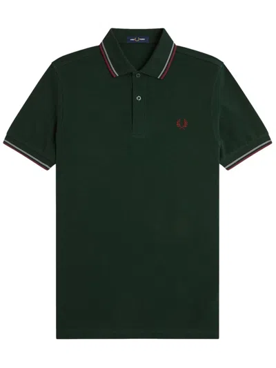Fred Perry Polo With Logo In Green