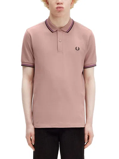 Fred Perry Logo-embroidered Cotton Polo Shirt In Pink