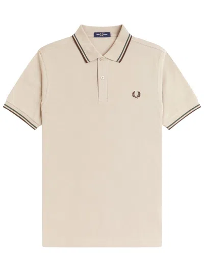 Fred Perry Polo With Logo In Neutral