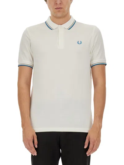 Fred Perry Polo With Logo In White
